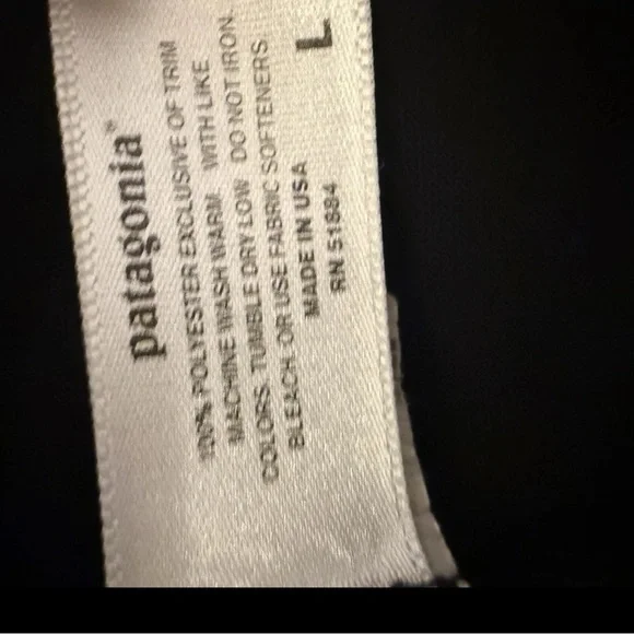 Patagonia Capilene Base Layer Shirt Men’s Large Black Long Sleeve 45003 FA01 USA - Picture 4 of 4